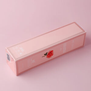 Custom Logo Printed card paper box luxury pink art paper cosmetics packaging box