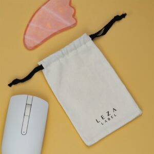 Custom Logo drawstring cosmetic Gift Pouch with Luxury Twill Cotton Jewelry Packaging Bag