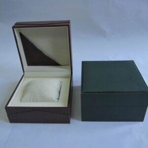 Custom Finish Leather Single Watch display and package box with velvet pillow